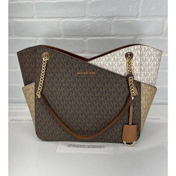 Michael Kors shoulder bag xchain tote large bag MK signature luggage multi - Picture 5 of 12